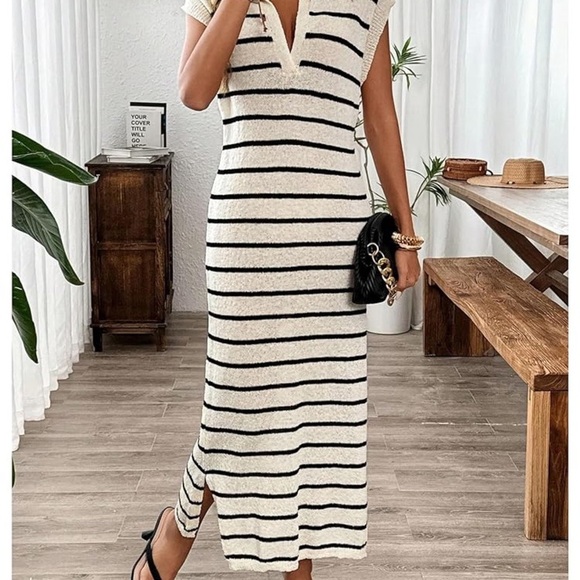 Striped Sleeveless Knit Dress - Picture 5 of 5